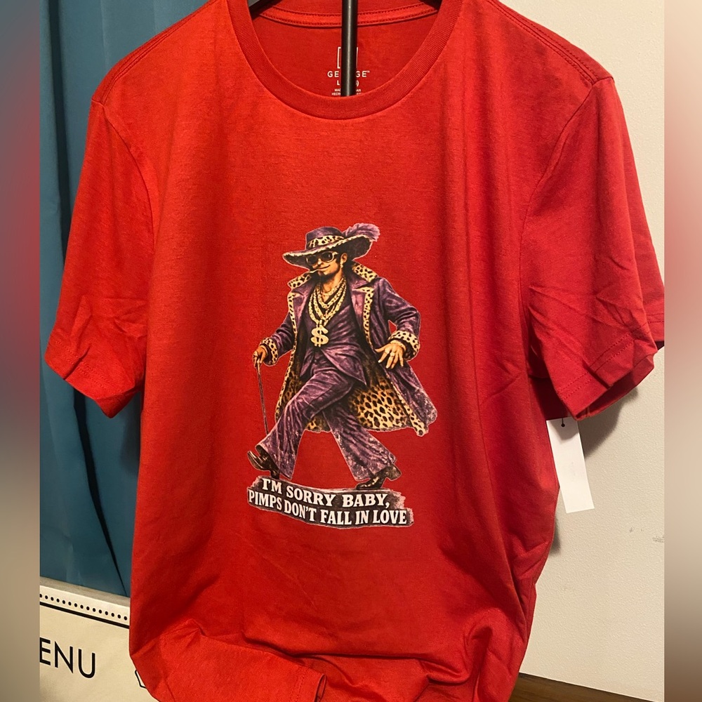 NWT! PIMPS DON’T FALL IN LOVE tee